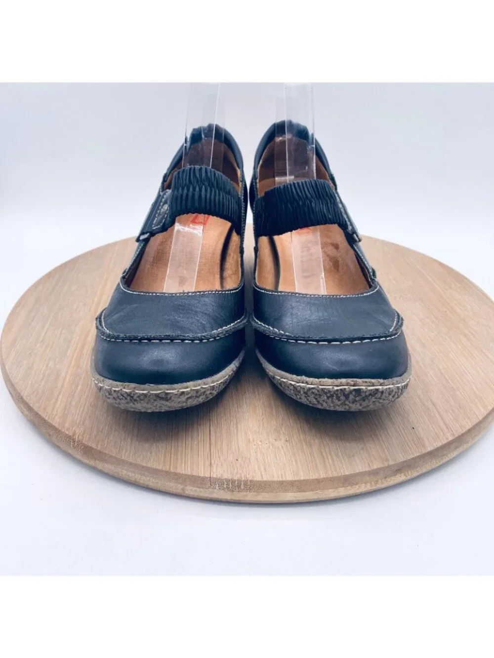 Pikolinos Mary Jane Shoes Womens 7.5 Black Leather Comfort Heels Cap